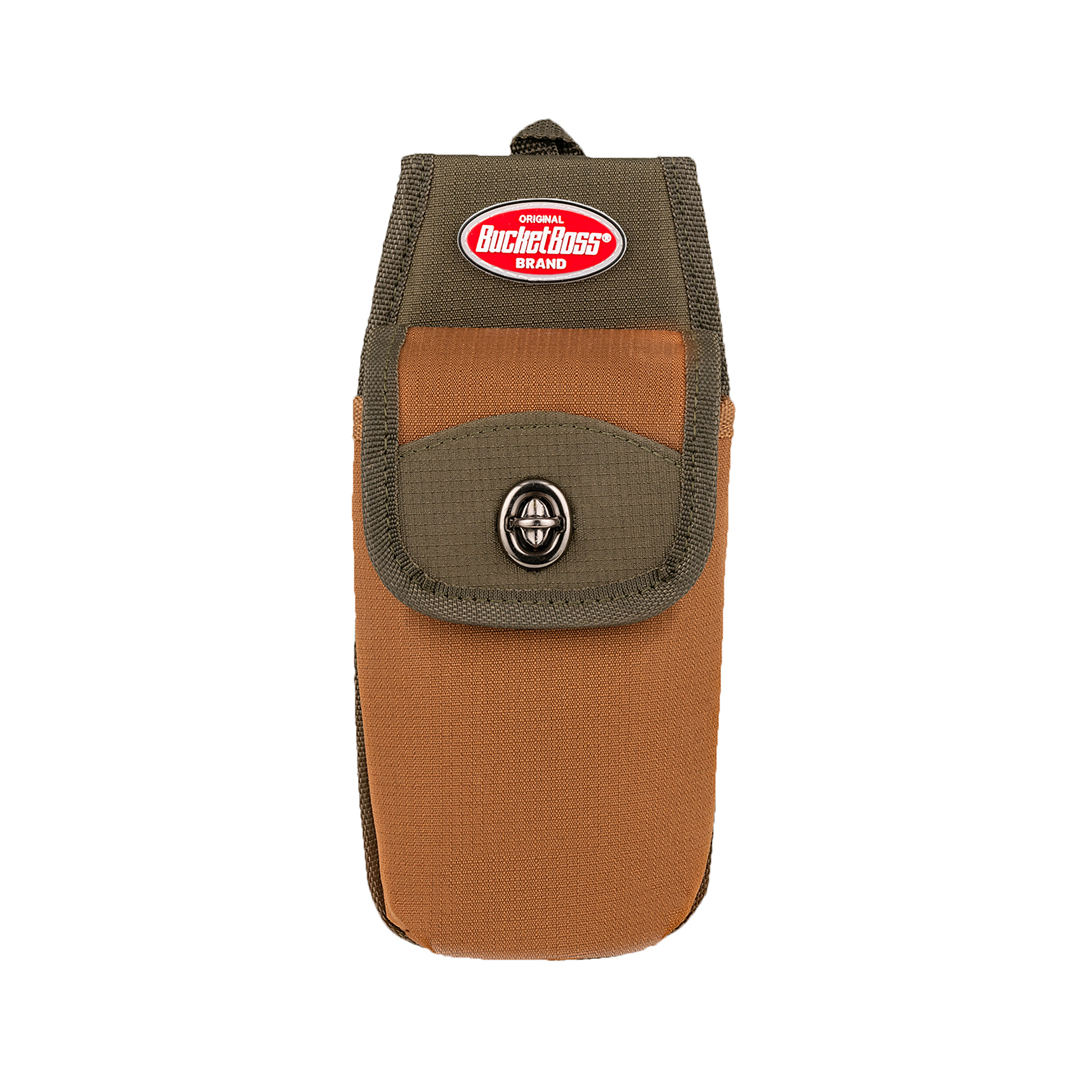 Bucket Boss, TECH POUCH WITH FLAPFIT, Color Brown, Pockets (qty.) 1 Material Poly, Model# 54185